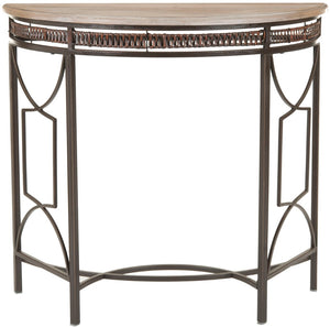 Safavieh Rosalie Console Table - Victorian-Inspired Copper & Maple Accent For Entryways, Hallways & Living Spaces AMH6581A