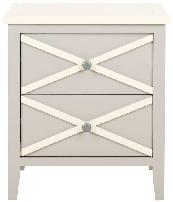Safavieh Sherrilyn 2 Drawer Side Table Grey AMH6591A