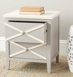 Safavieh Sherrilyn 2 Drawer Side Table Grey AMH6591A