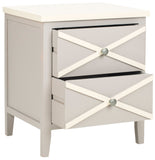 Safavieh Sherrilyn 2 Drawer Side Table Grey AMH6591A