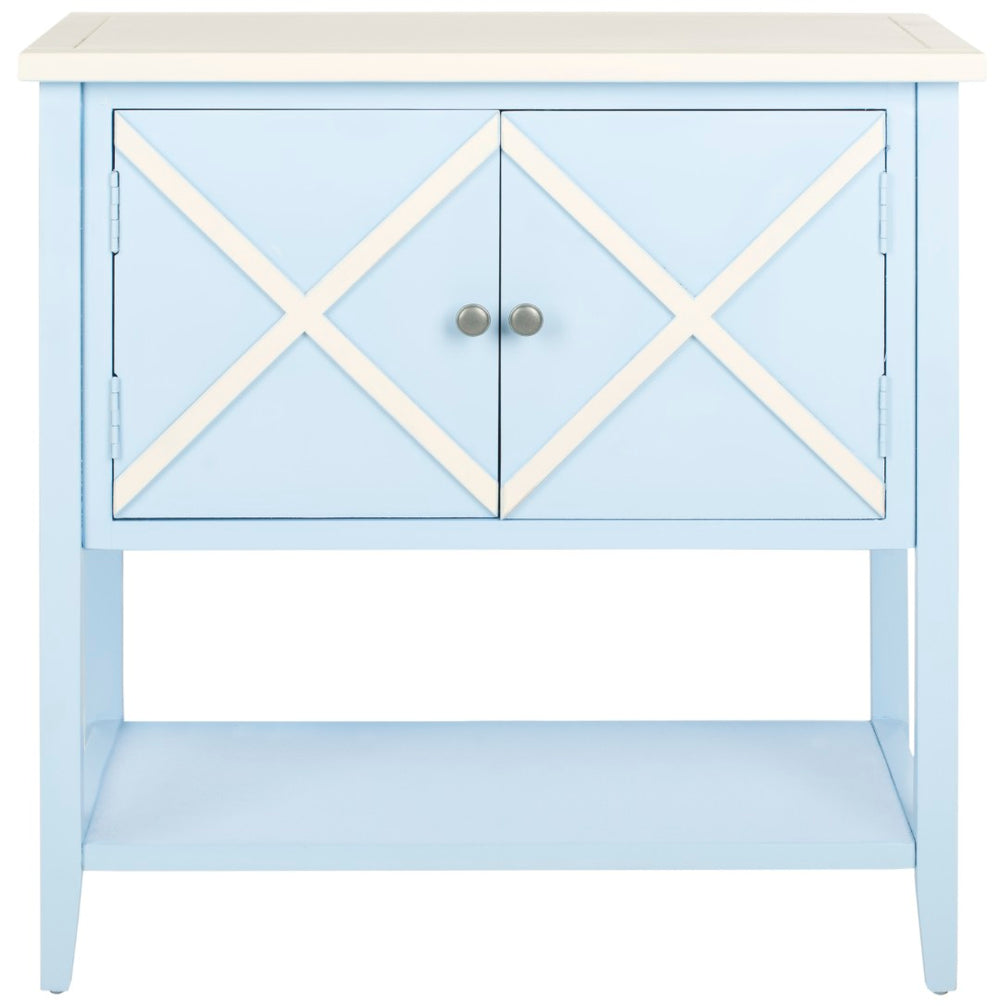 Safavieh Polly Light Blue Sideboard With Double Doors - Charming Storage Solution For Any Room Decor AMH6599B