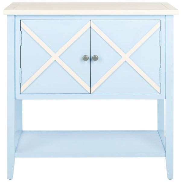 Safavieh Polly Light Blue Sideboard With Double Doors - Charming Storage Solution For Any Room Decor AMH6599B