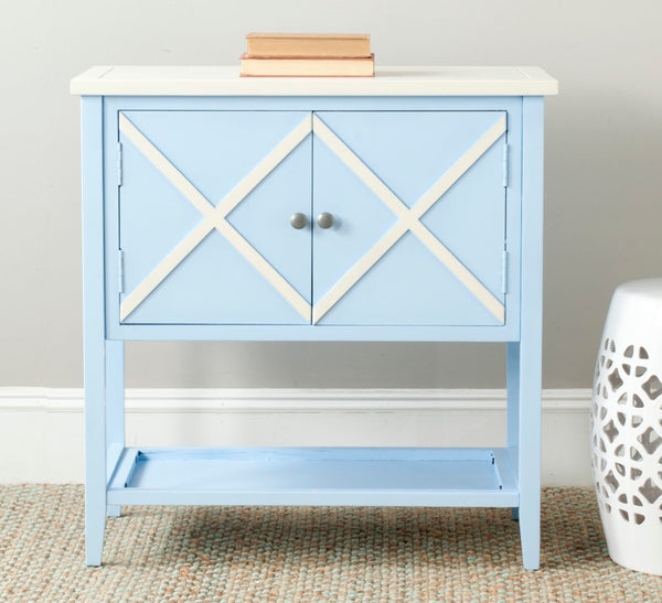 Safavieh Polly Light Blue Sideboard With Double Doors - Charming Storage Solution For Any Room Decor AMH6599B