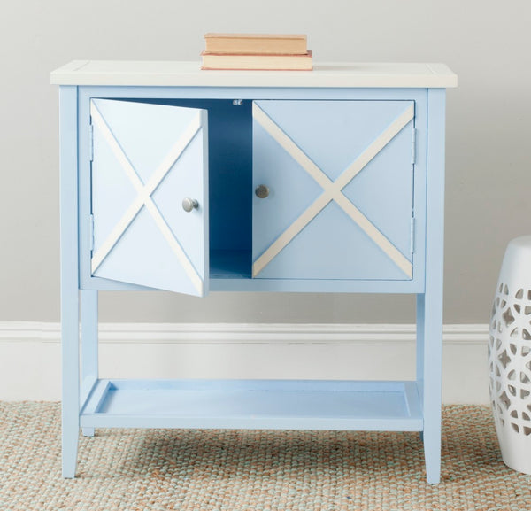 Safavieh Polly Light Blue Sideboard With Double Doors - Charming Storage Solution For Any Room Decor AMH6599B
