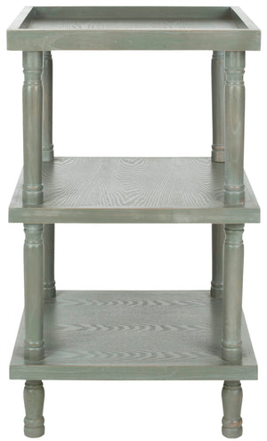 Safavieh Esmeralda 3-Tier Side Table - Elegant Ash Grey Finish, Versatile Storage, Perfect For Any Space AMH6602B