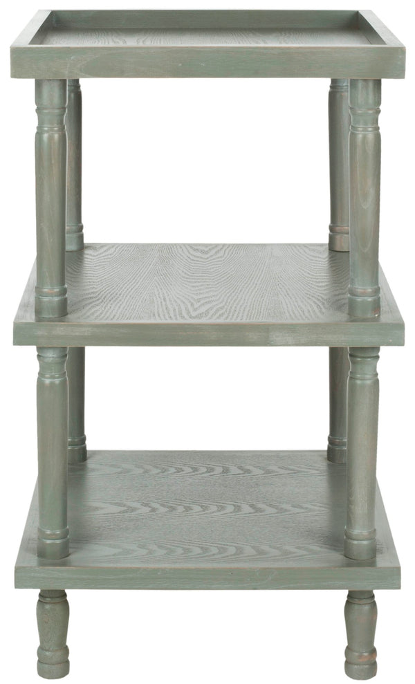 Safavieh Esmeralda 3-Tier Side Table - Elegant Ash Grey Finish, Versatile Storage, Perfect For Any Space AMH6602B