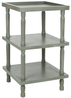 Safavieh Esmeralda 3-Tier Side Table - Elegant Ash Grey Finish, Versatile Storage, Perfect For Any Space AMH6602B