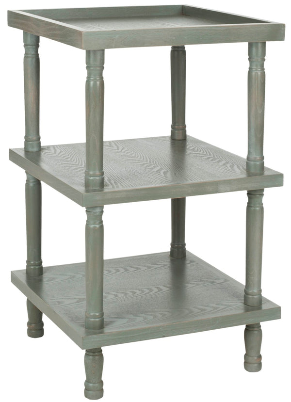Safavieh Esmeralda 3-Tier Side Table - Elegant Ash Grey Finish, Versatile Storage, Perfect For Any Space AMH6602B