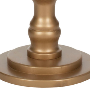 Safavieh Greta Round Top Accent Table – Modern Baluster Design, Solid Pine Craftsmanship For Elegant Spaces Gold AMH6603D