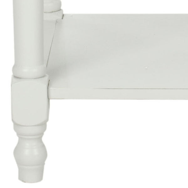 Safavieh Tami Vintage Nightstand With Storage Drawer & Open Shelf For Timeless Bedroom Charm And Style Off White AMH6604A