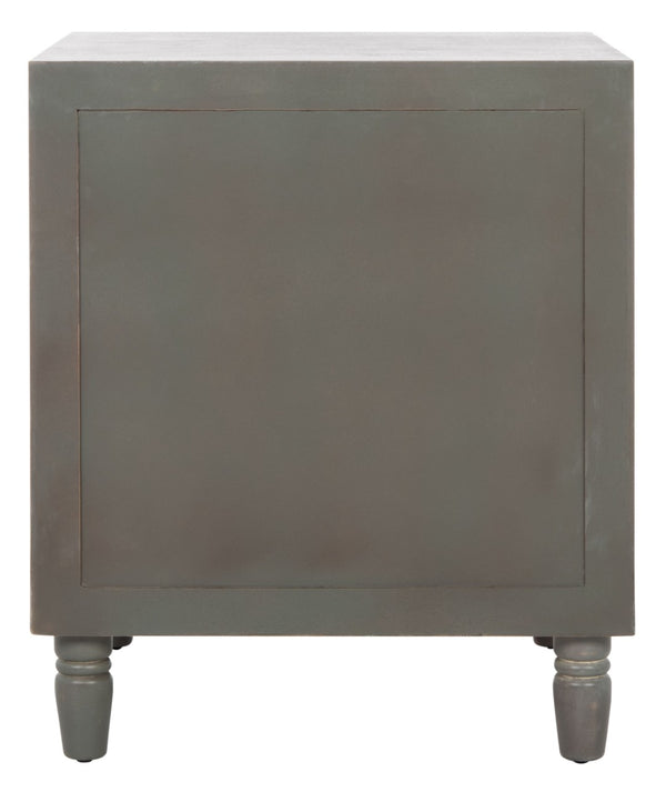 Safavieh Blaise Nightstand - Stylish Storage Solution With Rustic Charm For Modern And Traditional Bedrooms Ash Grey AMH6605B