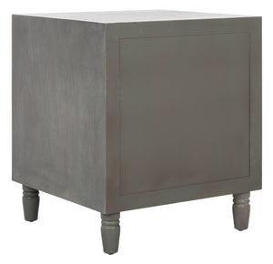 Safavieh Blaise Nightstand - Stylish Storage Solution With Rustic Charm For Modern And Traditional Bedrooms Ash Grey AMH6605B