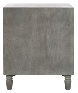 Safavieh Blaise Nightstand - Stylish Storage Solution With Rustic Charm For Modern And Traditional Bedrooms Ash Grey AMH6605B