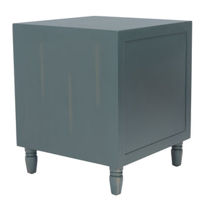 Safavieh Blaise Nightstand - Stylish Storage Solution With Rustic Charm For Modern And Traditional Bedrooms Dark Teal AMH6605C