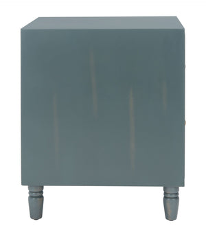 Safavieh Blaise Nightstand - Stylish Storage Solution With Rustic Charm For Modern And Traditional Bedrooms Dark Teal AMH6605C