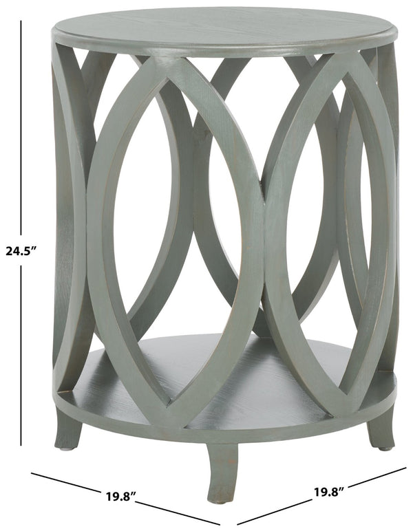 Safavieh Janika Round Accent Table - Modern Organic Elegance For Living Spaces, Versatile & Stylish Design Ash Grey AMH6607B