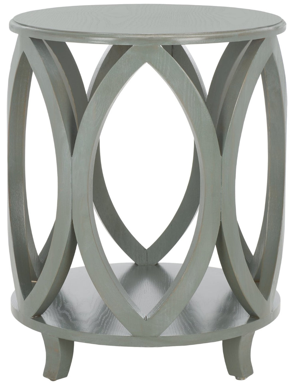Safavieh Janika Round Accent Table - Modern Organic Elegance For Living Spaces, Versatile & Stylish Design Ash Grey AMH6607B