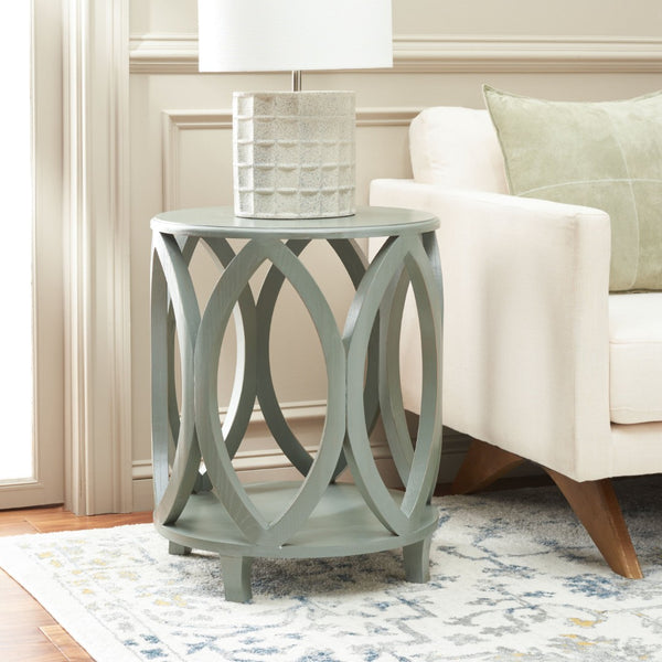 Safavieh Janika Round Accent Table - Modern Organic Elegance For Living Spaces, Versatile & Stylish Design Ash Grey AMH6607B