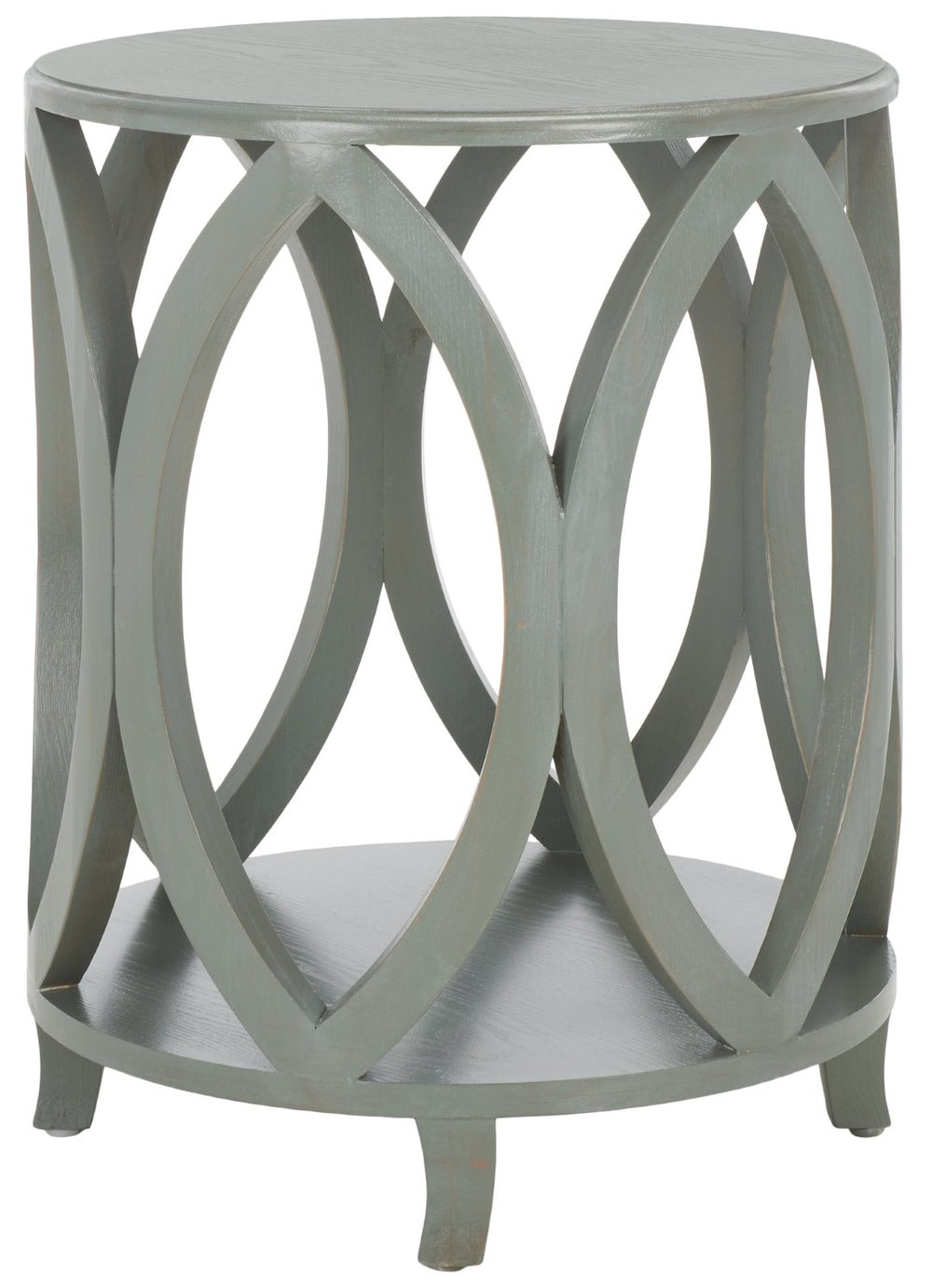 Safavieh Janika Round Accent Table - Modern Organic Elegance For Living Spaces, Versatile & Stylish Design Ash Grey AMH6607B
