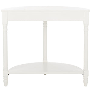 Safavieh Randell Console Table - Elegant Demilune Design For Entryways, Halls, And Versatile Home Decor Off White AMH6609A