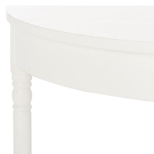 Safavieh Randell Console Table - Elegant Demilune Design For Entryways, Halls, And Versatile Home Decor Off White AMH6609A