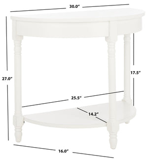 Safavieh Randell Console Table - Elegant Demilune Design For Entryways, Halls, And Versatile Home Decor Off White AMH6609A