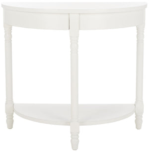 Safavieh Randell Console Table - Elegant Demilune Design For Entryways, Halls, And Versatile Home Decor Off White AMH6609A