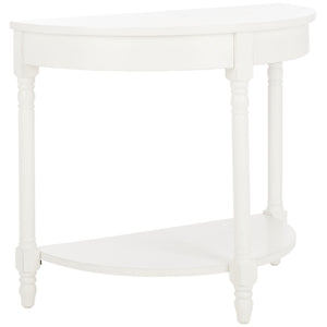 Safavieh Randell Console Table - Elegant Demilune Design For Entryways, Halls, And Versatile Home Decor Off White AMH6609A