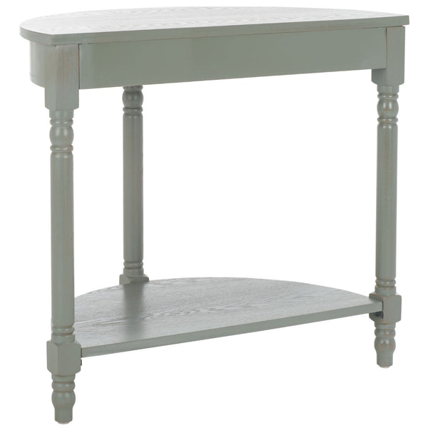 Safavieh Randell Console Table - Elegant Demilune Design For Entryways, Halls, And Versatile Home Decor Ash Grey AMH6609B