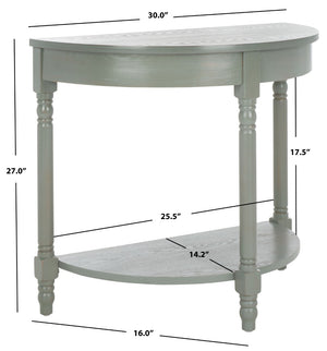 Safavieh Randell Console Table - Elegant Demilune Design For Entryways, Halls, And Versatile Home Decor Ash Grey AMH6609B