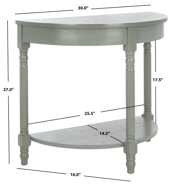 Safavieh Randell Console Table - Elegant Demilune Design For Entryways, Halls, And Versatile Home Decor Ash Grey AMH6609B