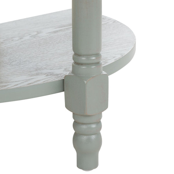 Safavieh Randell Console Table - Elegant Demilune Design For Entryways, Halls, And Versatile Home Decor Ash Grey AMH6609B