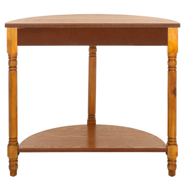 Safavieh Randell Console Table - Elegant Demilune Design For Entryways, Halls, And Versatile Home Decor Firewood AMH6609E