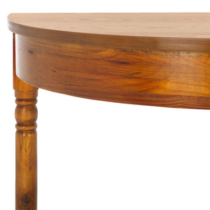 Safavieh Randell Console Table - Elegant Demilune Design For Entryways, Halls, And Versatile Home Decor Firewood AMH6609E