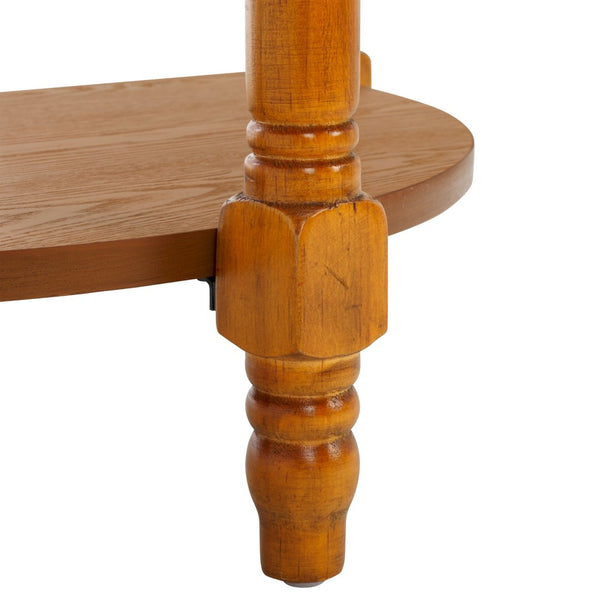 Safavieh Randell Console Table - Elegant Demilune Design For Entryways, Halls, And Versatile Home Decor Firewood AMH6609E