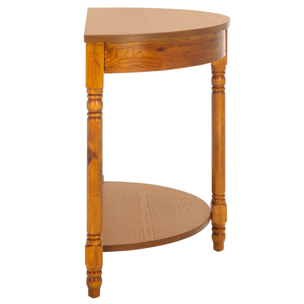 Safavieh Randell Console Table - Elegant Demilune Design For Entryways, Halls, And Versatile Home Decor Firewood AMH6609E