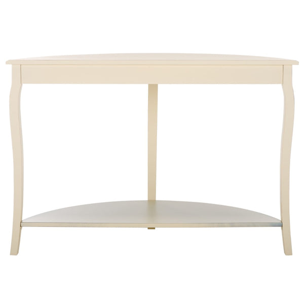 Safavieh Christina Console: Elegant French-Inspired Entryway Accent Table With Half-Moon Design & Curved Legs Off White AMH6610A