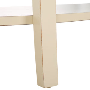 Safavieh Christina Console: Elegant French-Inspired Entryway Accent Table With Half-Moon Design & Curved Legs Off White AMH6610A