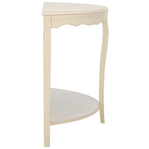 Safavieh Christina Console: Elegant French-Inspired Entryway Accent Table With Half-Moon Design & Curved Legs Off White AMH6610A