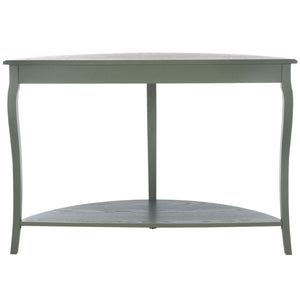 Safavieh Christina Console: Elegant French-Inspired Entryway Accent Table With Half-Moon Design & Curved Legs Ash Grey AMH6610B