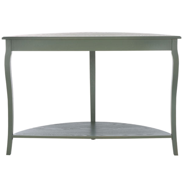 Safavieh Christina Console: Elegant French-Inspired Entryway Accent Table With Half-Moon Design & Curved Legs Ash Grey AMH6610B