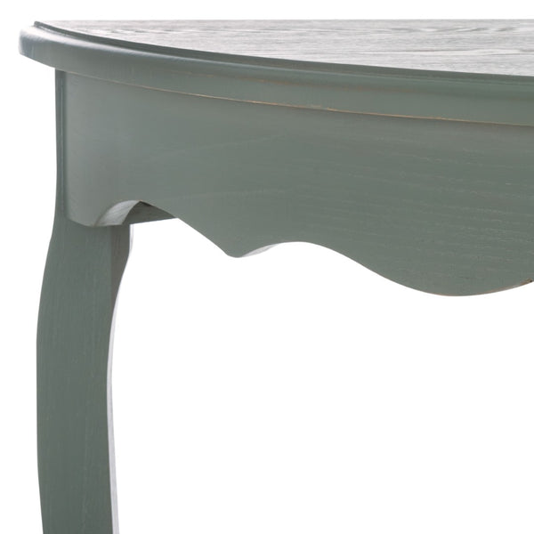Safavieh Christina Console: Elegant French-Inspired Entryway Accent Table With Half-Moon Design & Curved Legs Ash Grey AMH6610B