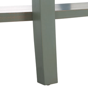 Safavieh Christina Console: Elegant French-Inspired Entryway Accent Table With Half-Moon Design & Curved Legs Ash Grey AMH6610B
