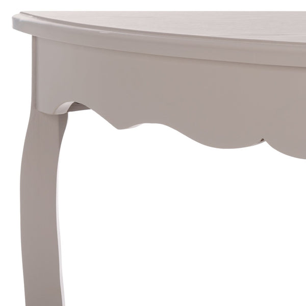 Safavieh Christina Console: Elegant French-Inspired Entryway Accent Table With Half-Moon Design & Curved Legs Grey Mauve AMH6610D