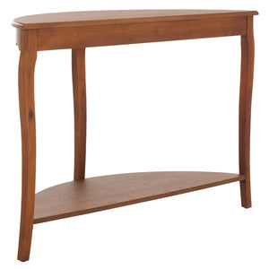 Safavieh Christina Console: Elegant French-Inspired Entryway Accent Table With Half-Moon Design & Curved Legs Firewood AMH6610E