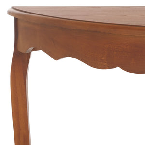Safavieh Christina Console: Elegant French-Inspired Entryway Accent Table With Half-Moon Design & Curved Legs Firewood AMH6610E