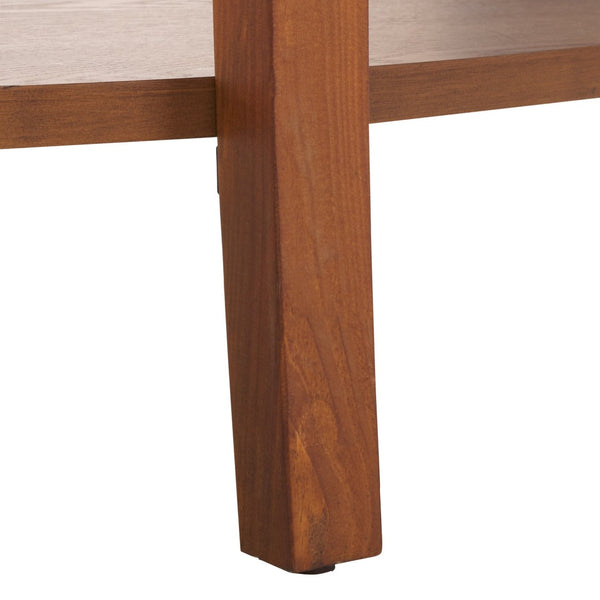Safavieh Christina Console: Elegant French-Inspired Entryway Accent Table With Half-Moon Design & Curved Legs Firewood AMH6610E