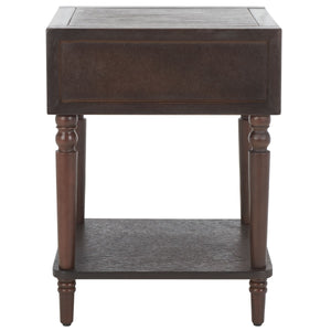 Safavieh Siobhan Accent Table With Storage Drawer XII23 Walnut Wood AMH6611F