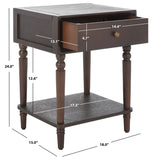 Safavieh Siobhan Accent Table With Storage Drawer XII23 Walnut Wood AMH6611F