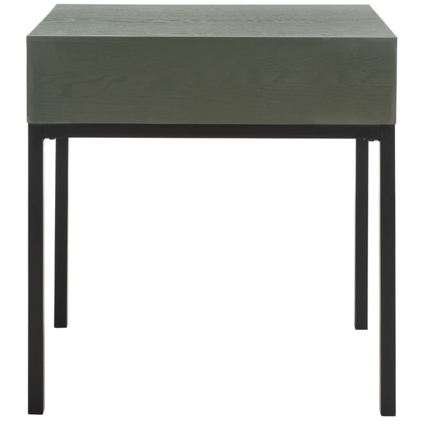 Safavieh Adena End Table With Storage Drawer - Chic Modern Design For Living Room, Bedroom, Or Entryway Ash Grey AMH6612A